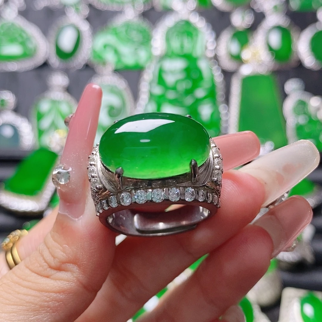 翡翠银S925镶嵌颈饰