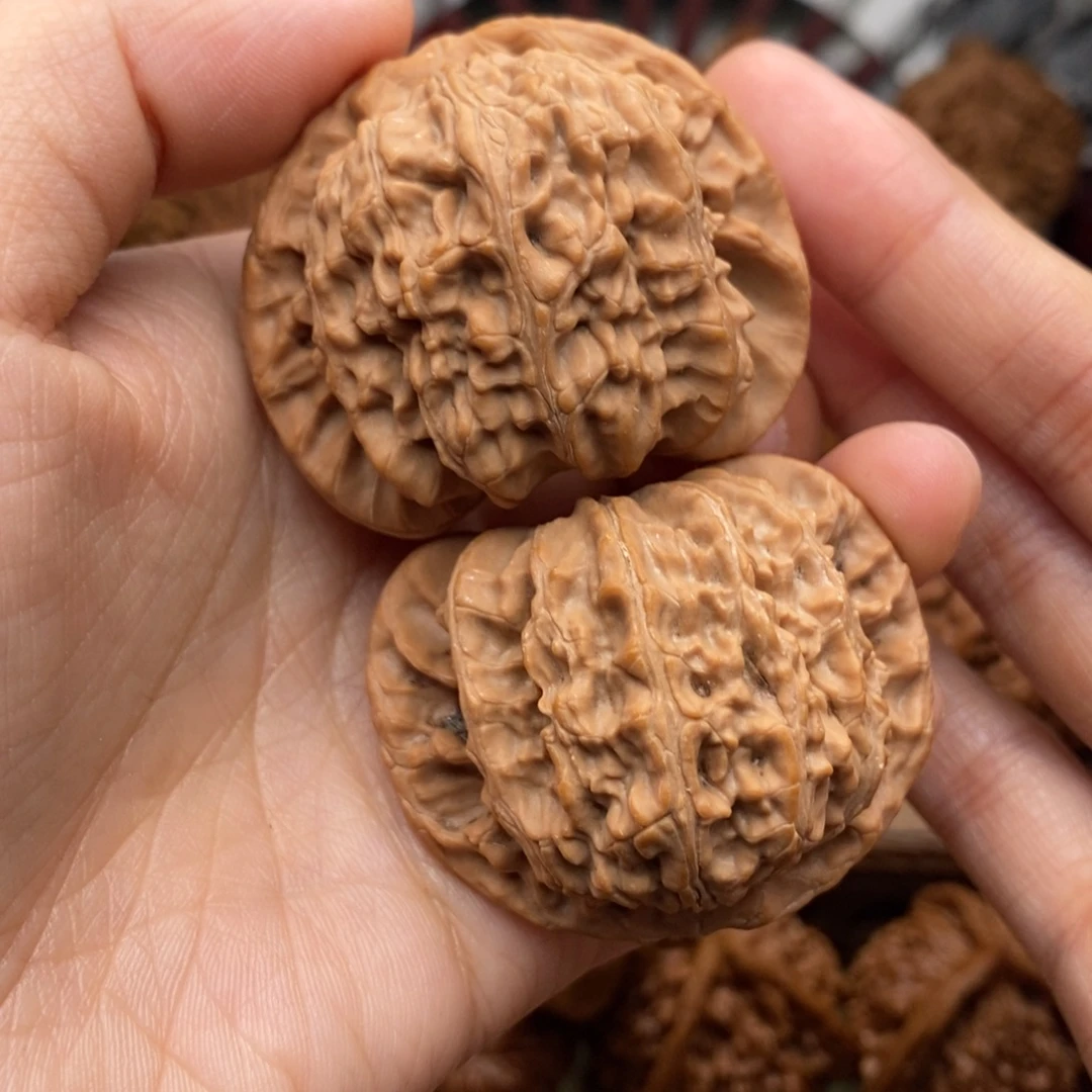 文玩核桃把件467号46全品白狮子