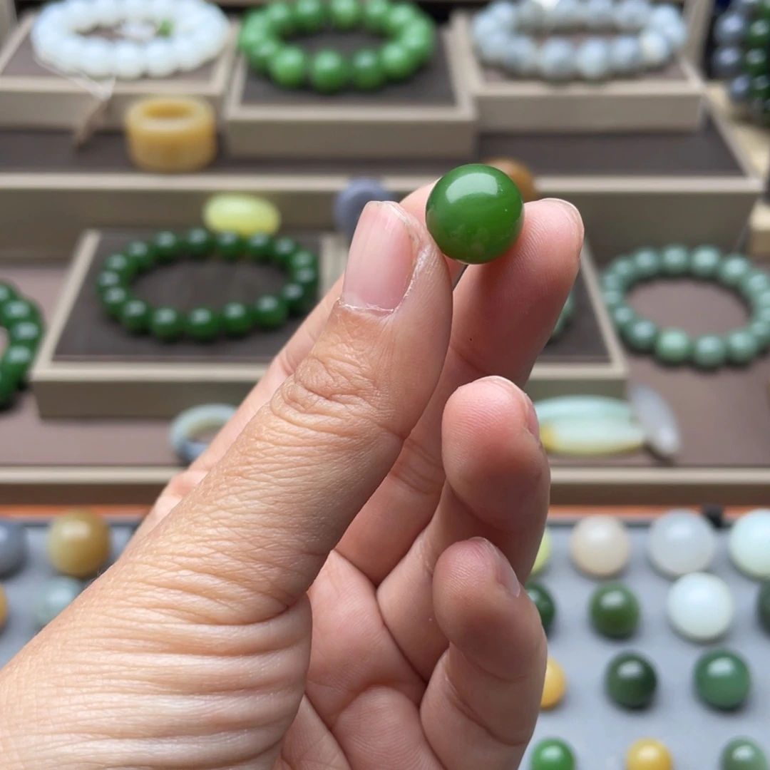 和田玉未镶嵌手链12碧玉