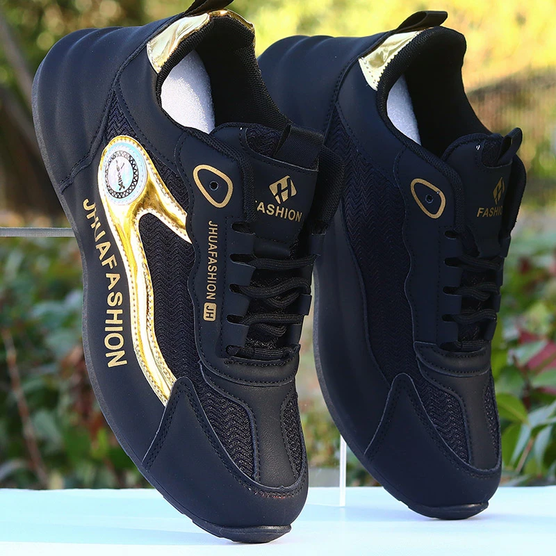 潮牌男鞋春秋透气网面高档老爹鞋百搭增高运动休闲鞋防臭轻便板鞋