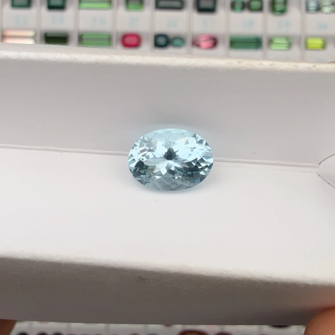 海蓝宝石裸石天然圣玛利亚色3克拉