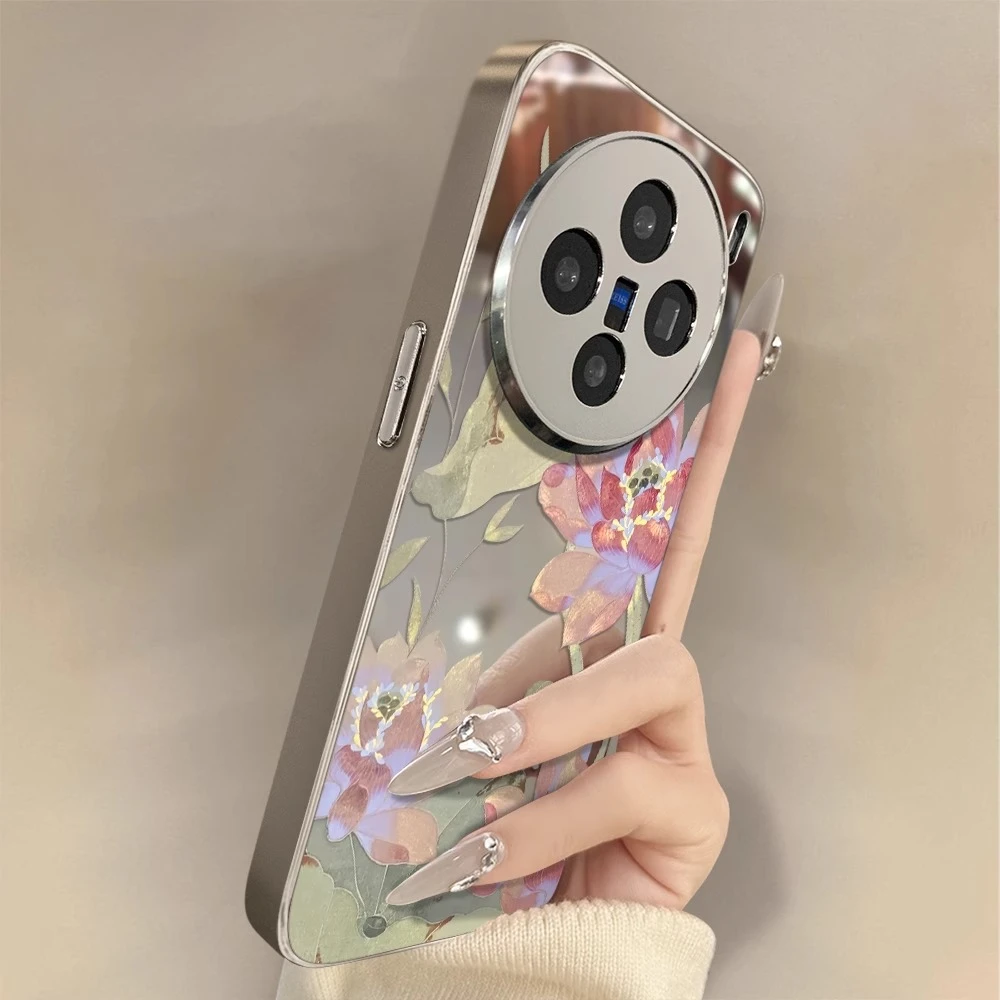 适用于vivox200promini手机壳夏日荷花x100Spro小众x90S防摔个性