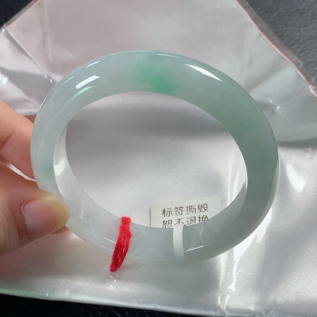 翡翠手镯未镶嵌缅甸天然翡翠手镯55圈口