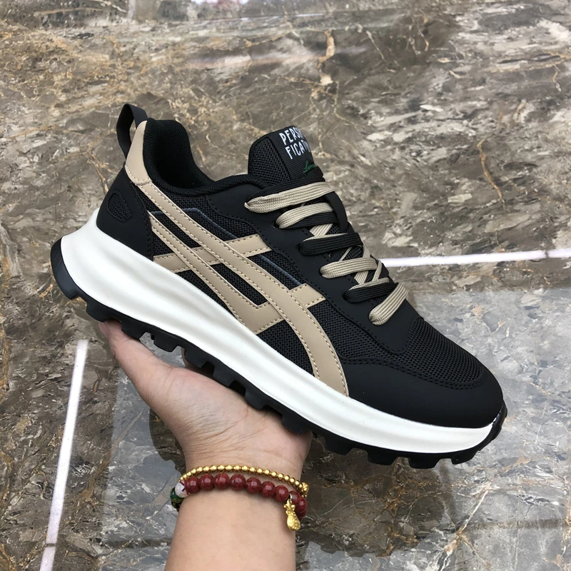 鞋子男四季款男士休闲鞋潮流舒适百搭运动男鞋轻便圆头系带跑步鞋