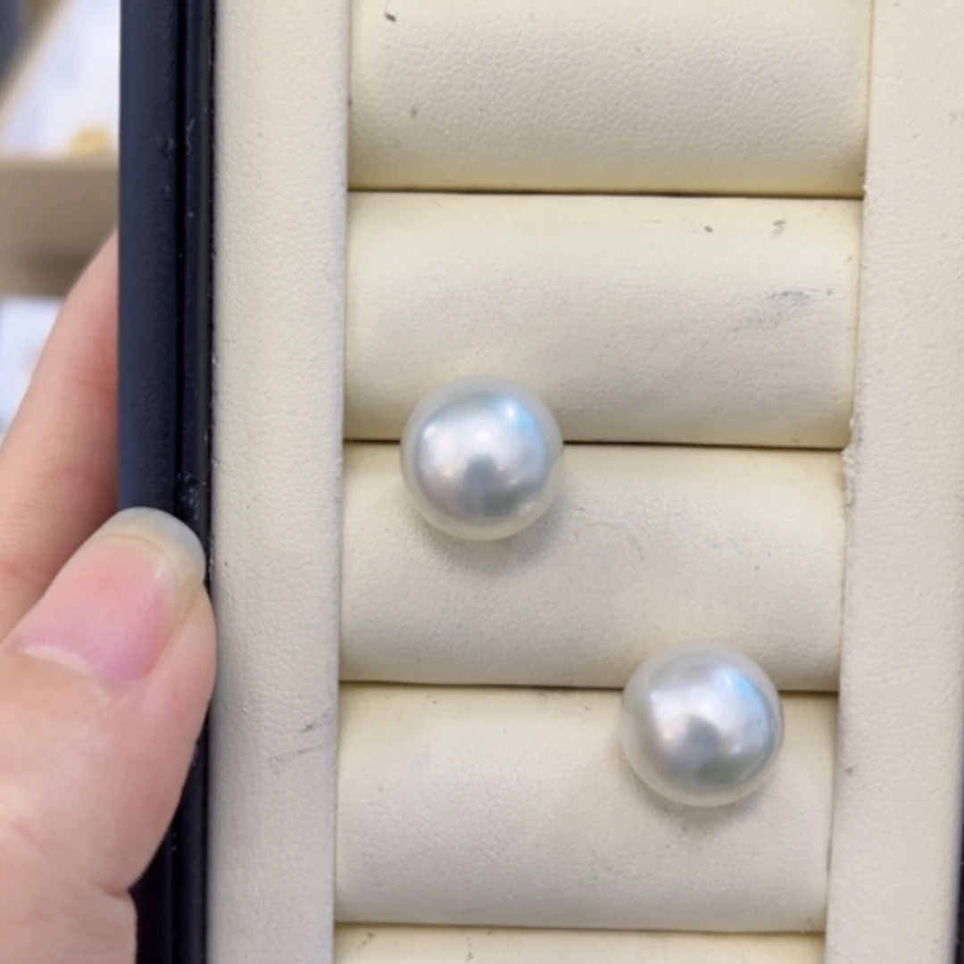 【闪购商品】海水珍珠耳饰银S925镶嵌澳白