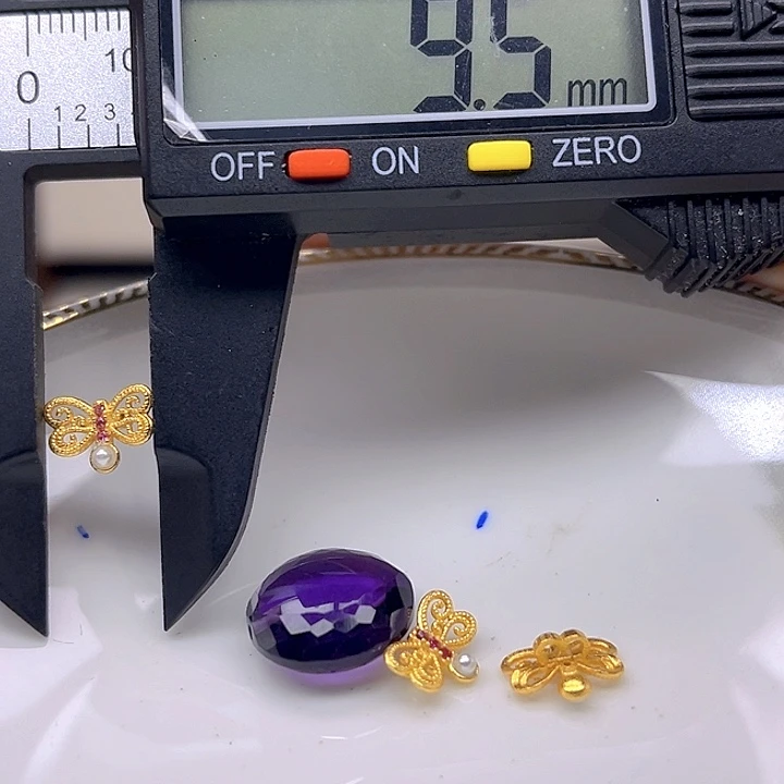 银S925镶嵌颈饰紫晶紫晶925镶嵌80