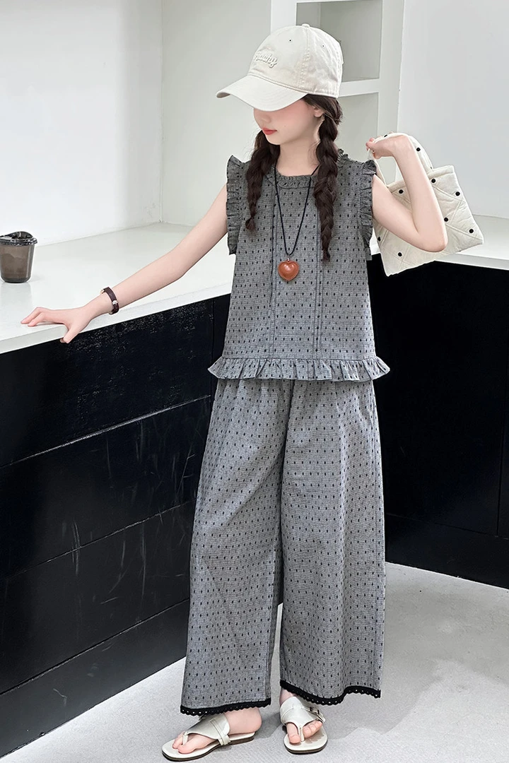 童小乖CFX&8X020花边爆款点点套装