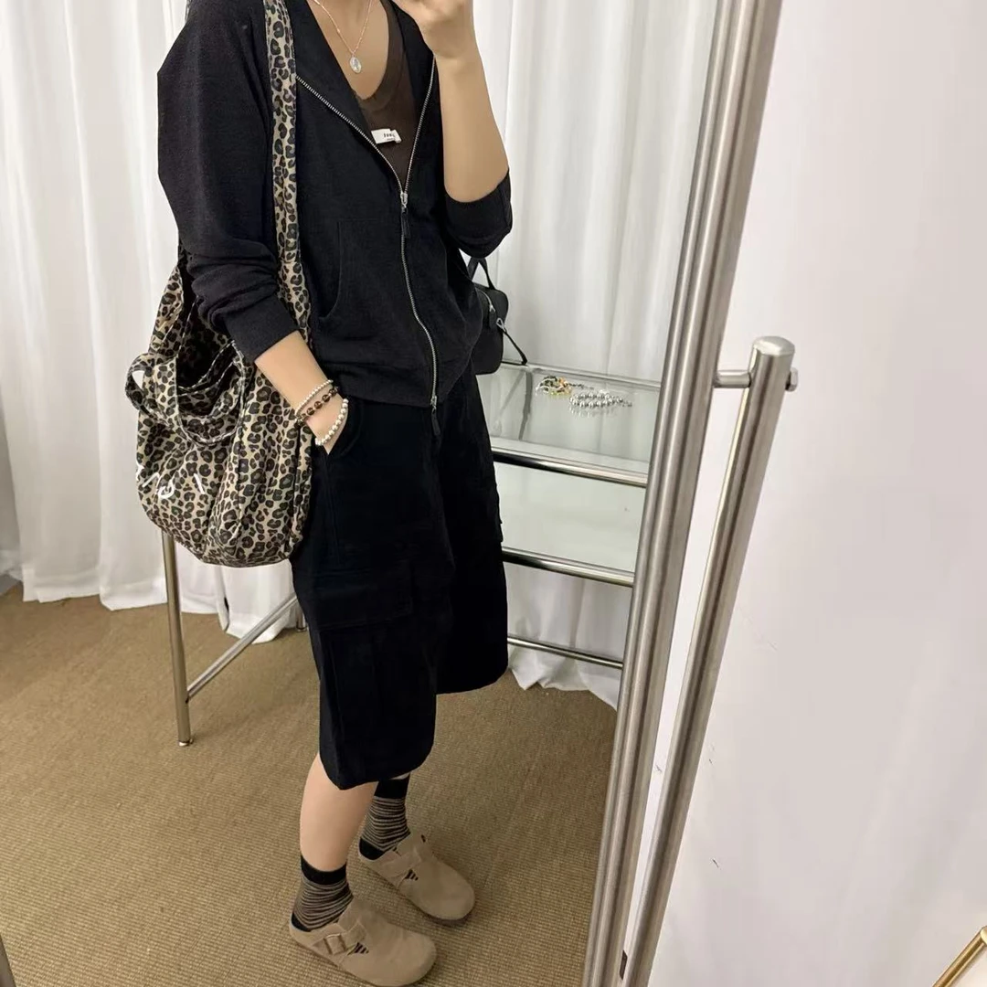 SHIJIU 韩系 【IONE】豹纹帆布手提斜跨包包