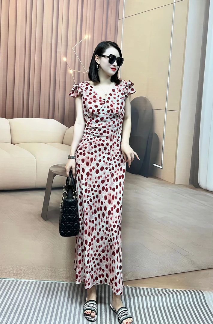 【二姐高定】 真丝 红点系列 连衣裙 2025新品 春夏显瘦25059