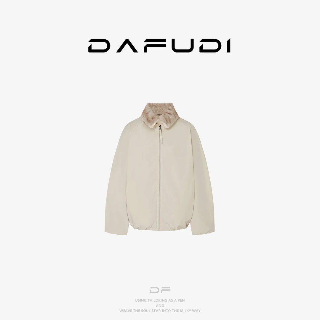 达芙笛【外套】明星高圆圆同款2025冬新款双面穿毛绒派克外套Z8292