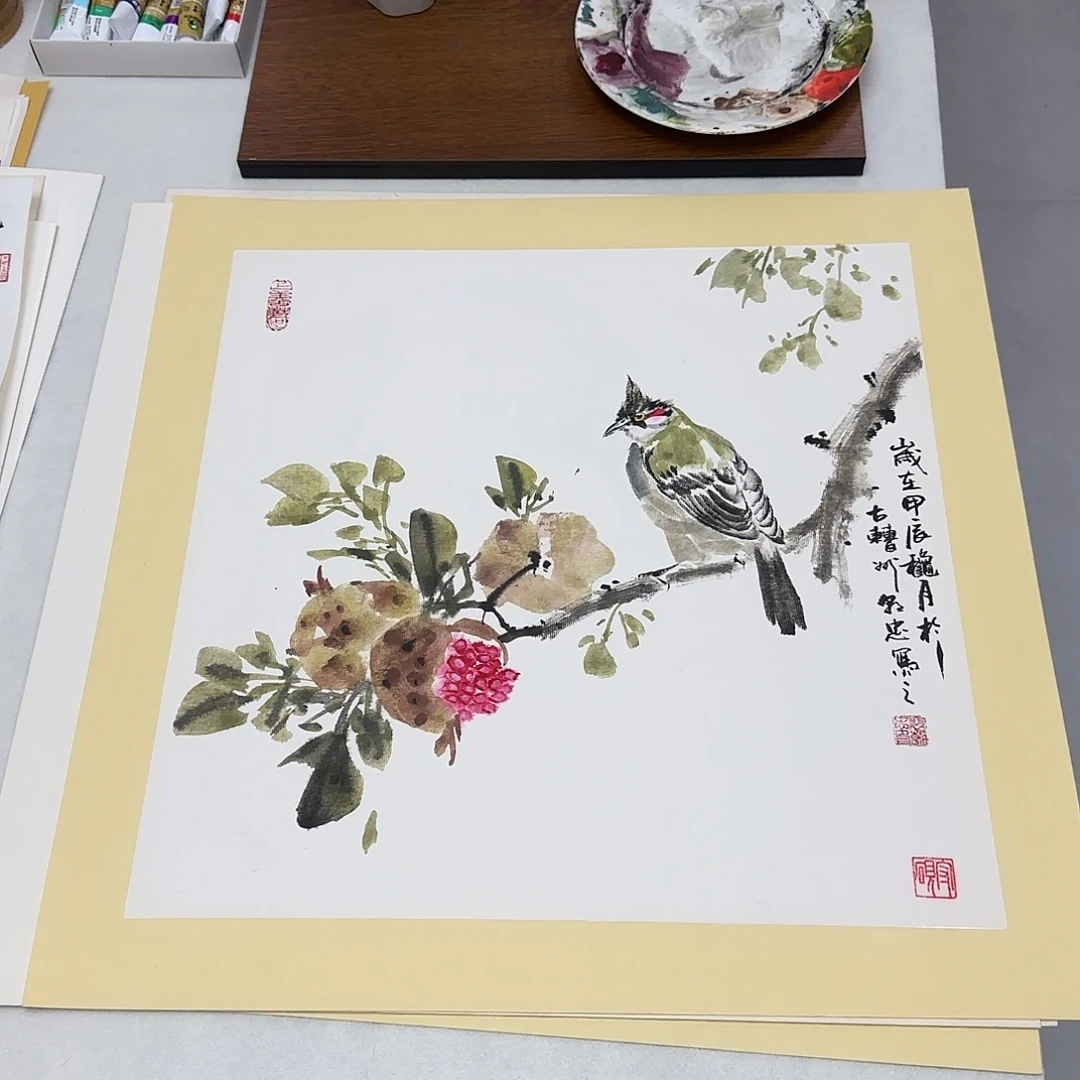 国画国画立体兰花