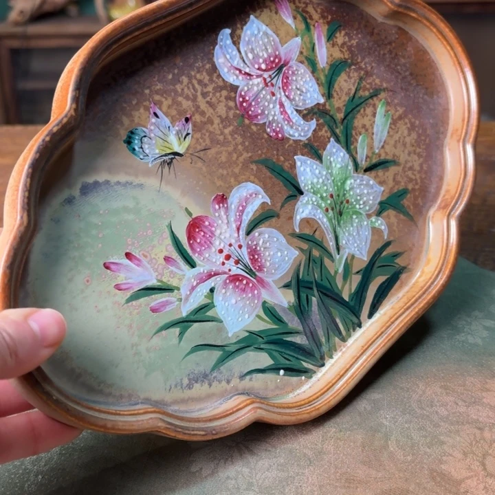 柴烧纯手工手绘陶瓷