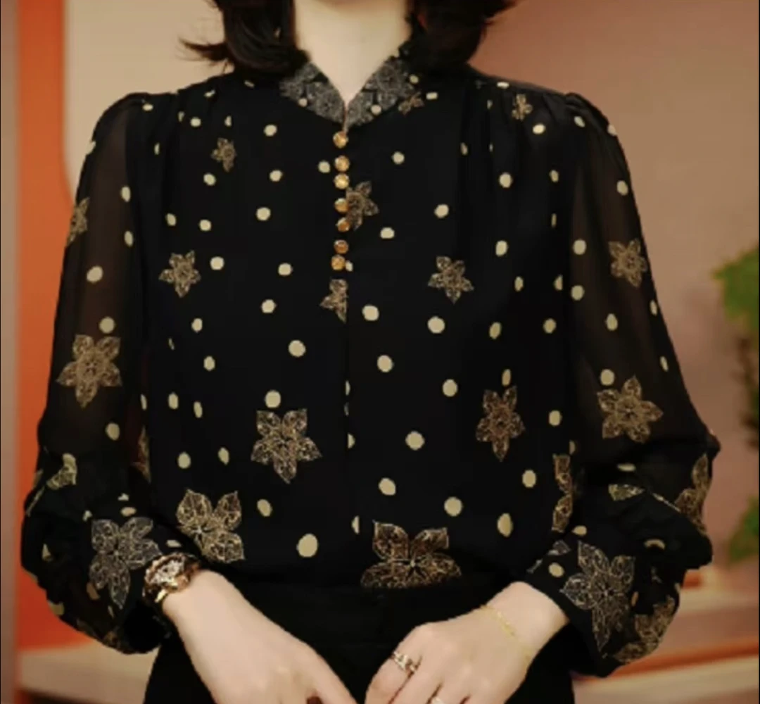 2025年早春新款轻奢优雅洋气减龄时尚百搭显瘦长袖衬衫