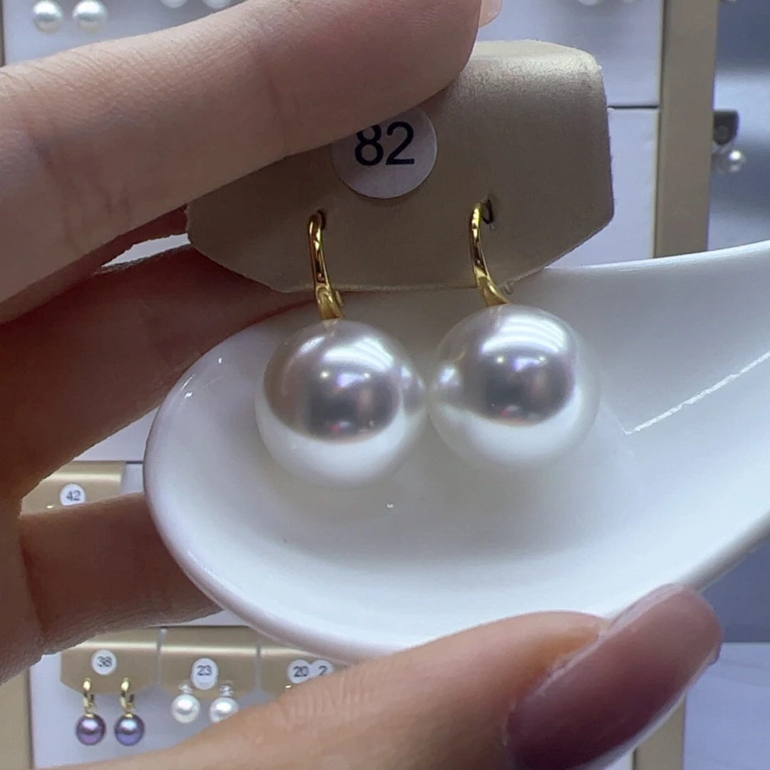 淡水珍珠耳饰银S925镶嵌