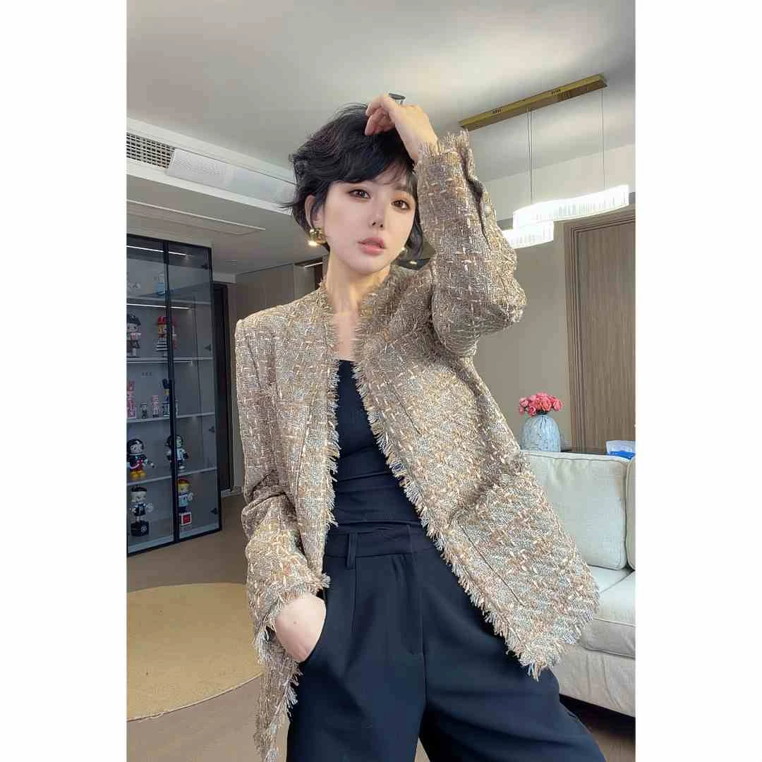 【景汇专属】秋季复古显瘦小香外套高级名媛风轻奢韩式