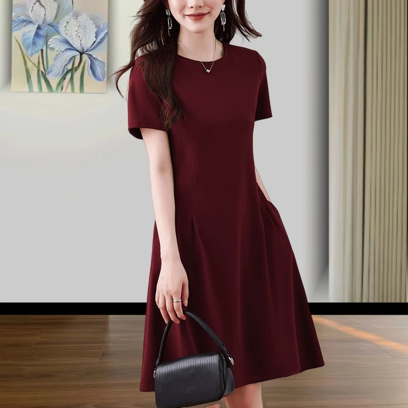 法式气质名媛小香风连衣裙女2025夏季新款收腰显瘦小个子a字裙