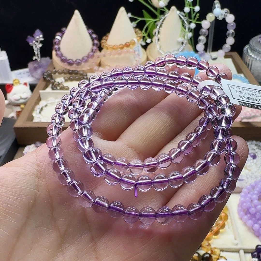 水晶手链未镶嵌紫水晶3圈