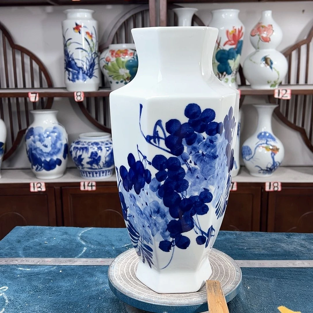 摆件景德镇陶瓷6青紫