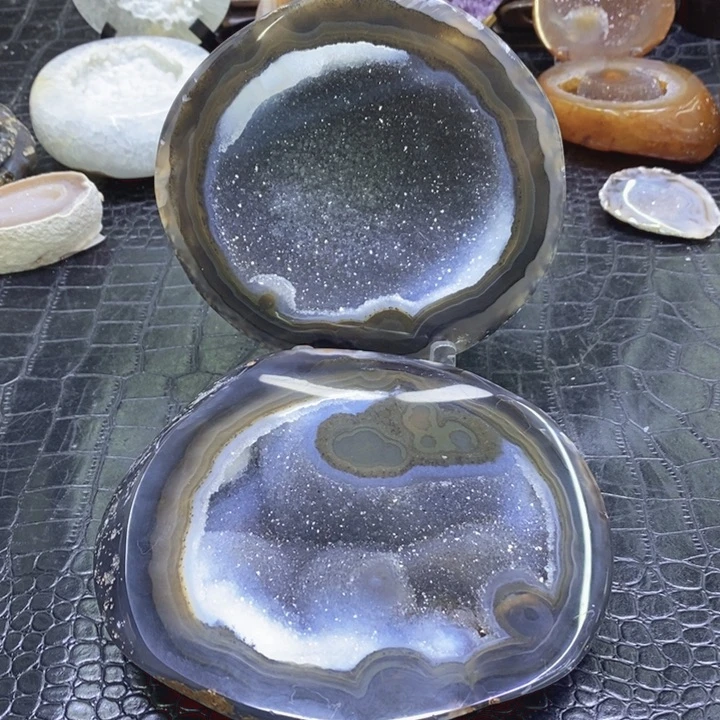 未镶嵌珠宝半成品紫晶蓝紫啵啵雪景盆（补）