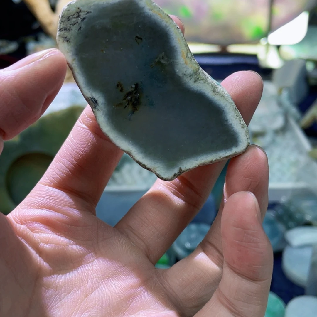 二***九翡翠挂件未镶嵌K缅甸天然翡翠片料