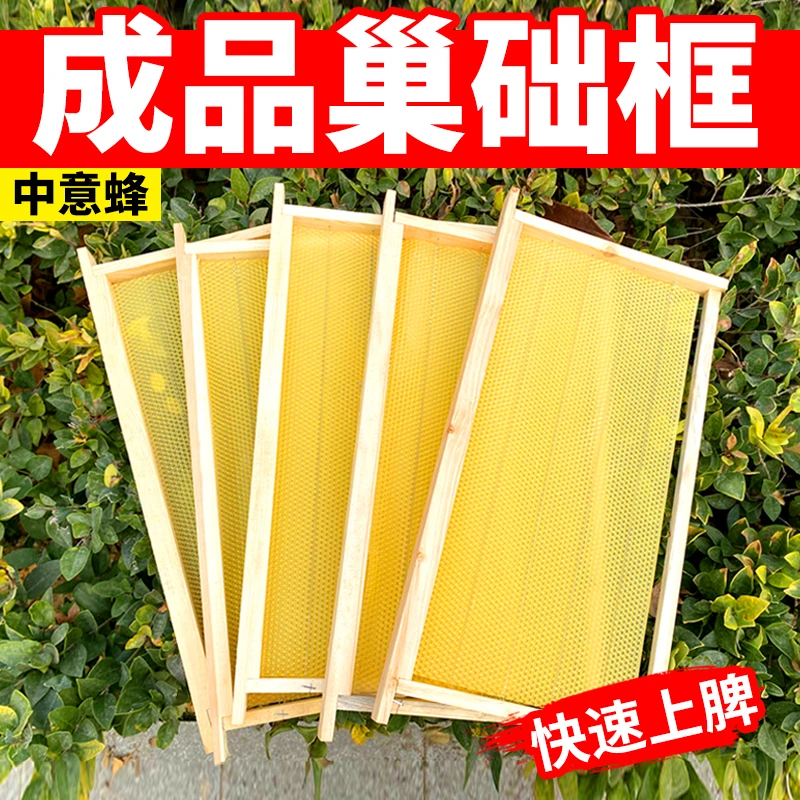 成品巢础框蜂具养蜂专用工具中蜂巢框蜜蜂专用上钢丝带巢础铜眼