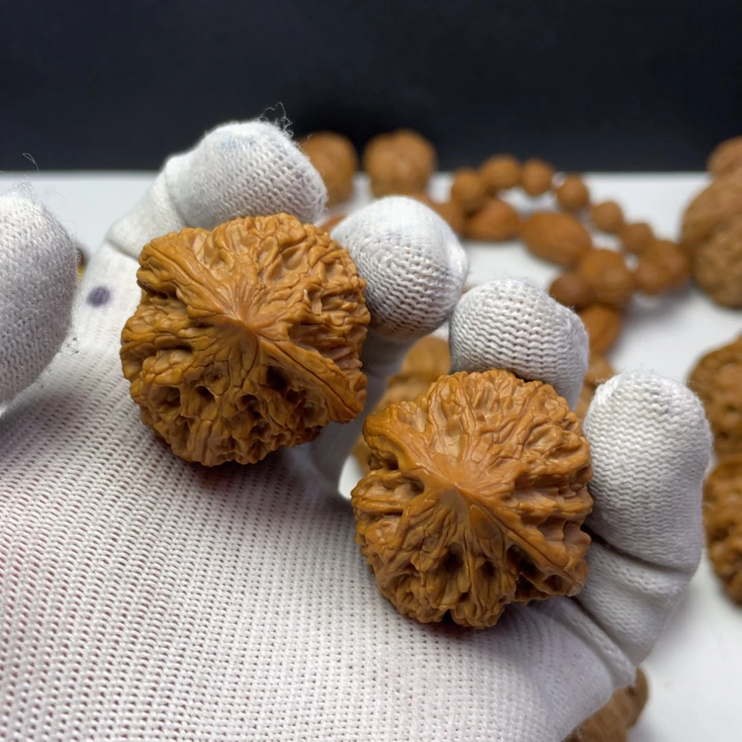 文玩核桃把件平**常36+麻核桃练手对