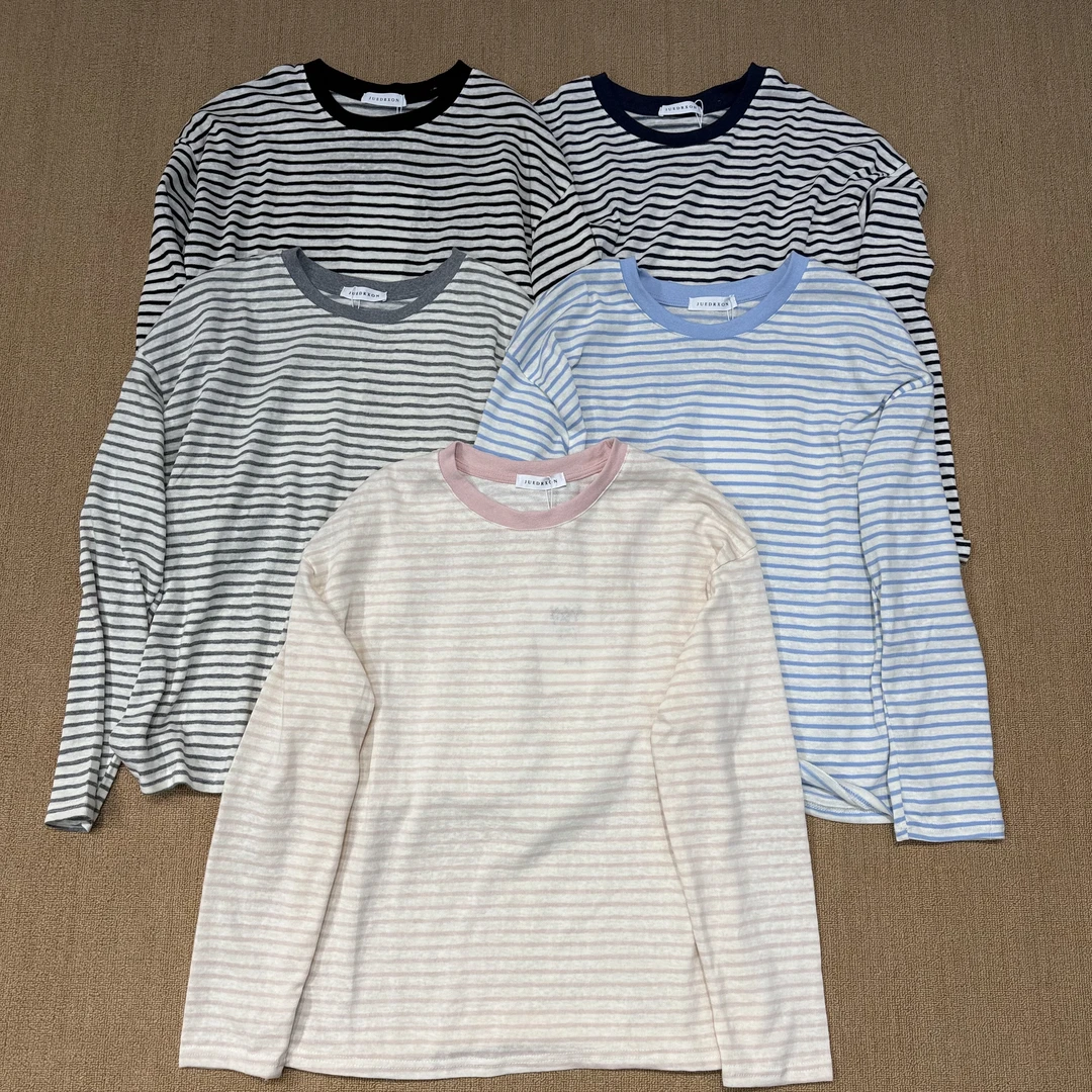 2025春夏百搭条纹宽松休闲防晒罩衫3003