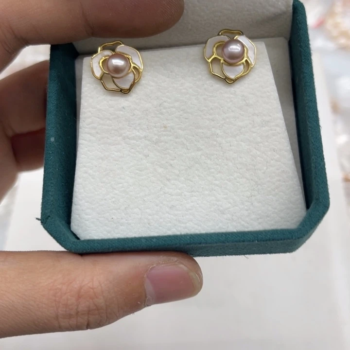 淡水珍珠银S925镶嵌颈饰山