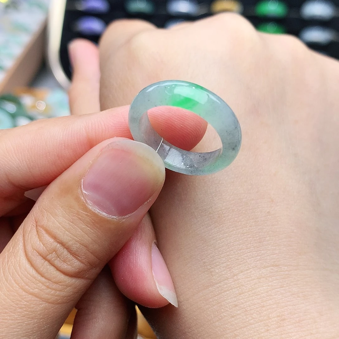 翡翠戒指未镶嵌11号天然A货缅甸翡翠戒指