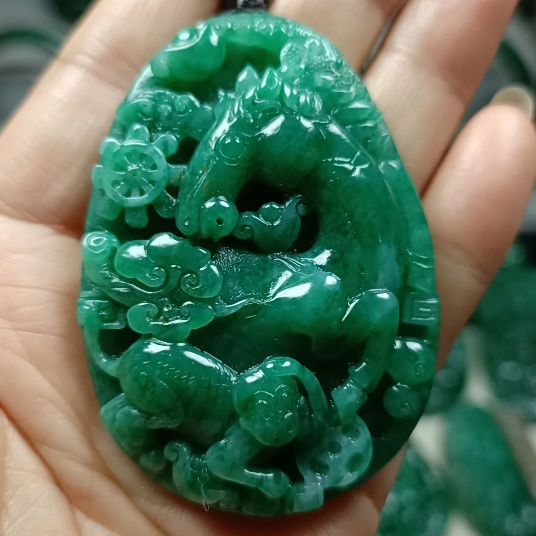 独山玉马上封侯未镶嵌