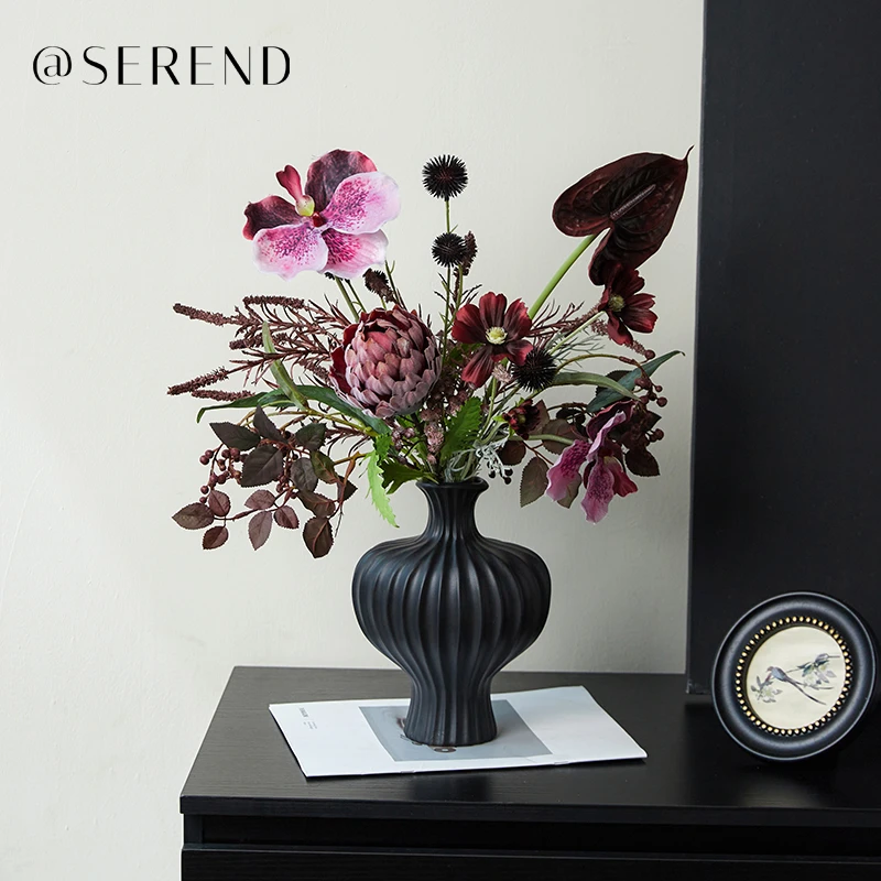 山野暮色-现代轻奢风格仿真花束客厅电视柜餐桌装饰摆件手捧花