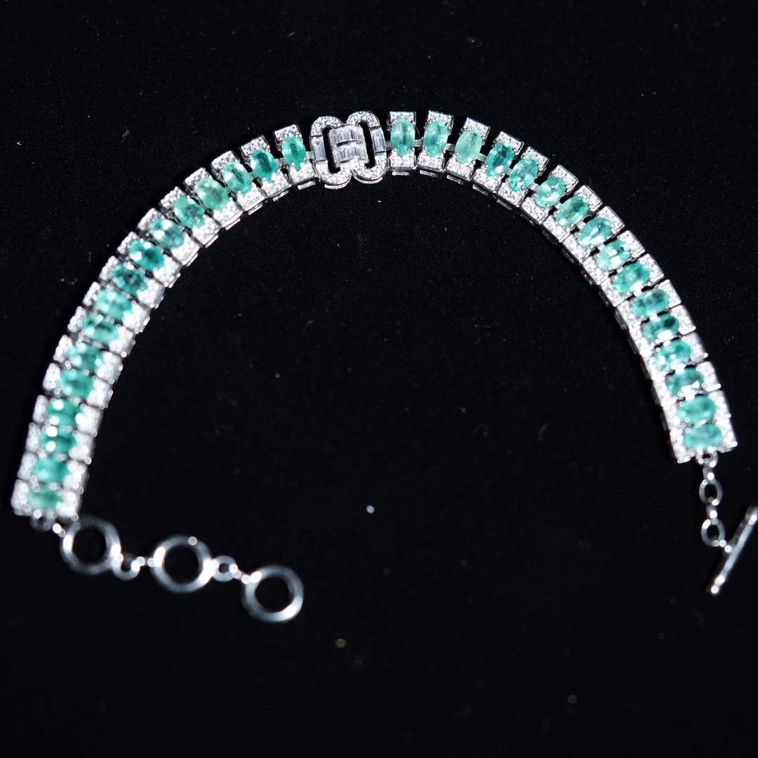 JSZMS0212祖母绿手链（15分左右*32颗）