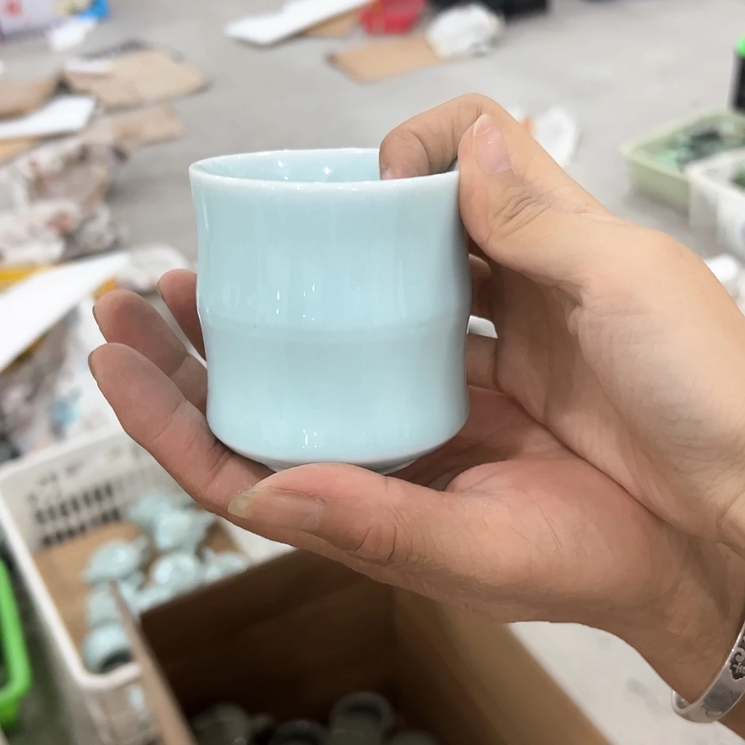 龙泉云间青瓷小米茶器