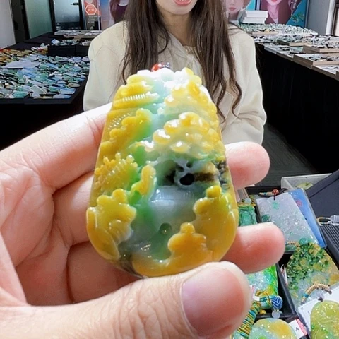 翡翠未镶嵌项链翡翠