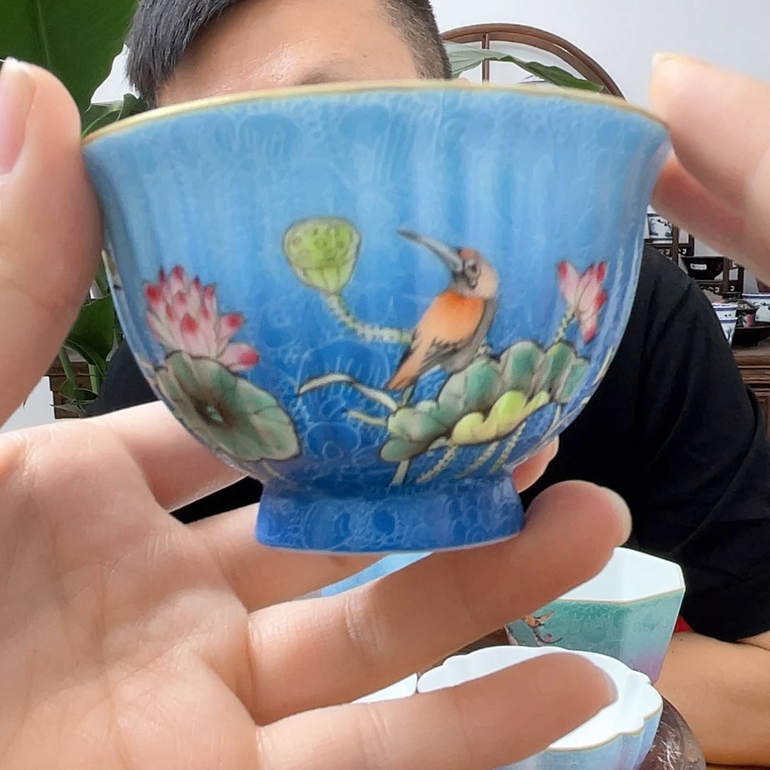 景德镇陶瓷扒花杯