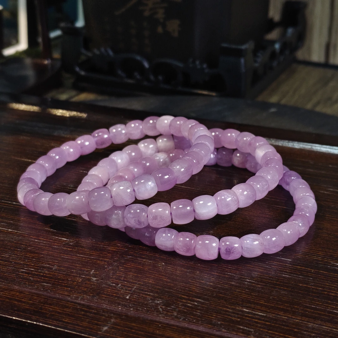 【书记甄选】天然紫锂辉老型单圈手链 多样性发一件 约6mm 6721XL