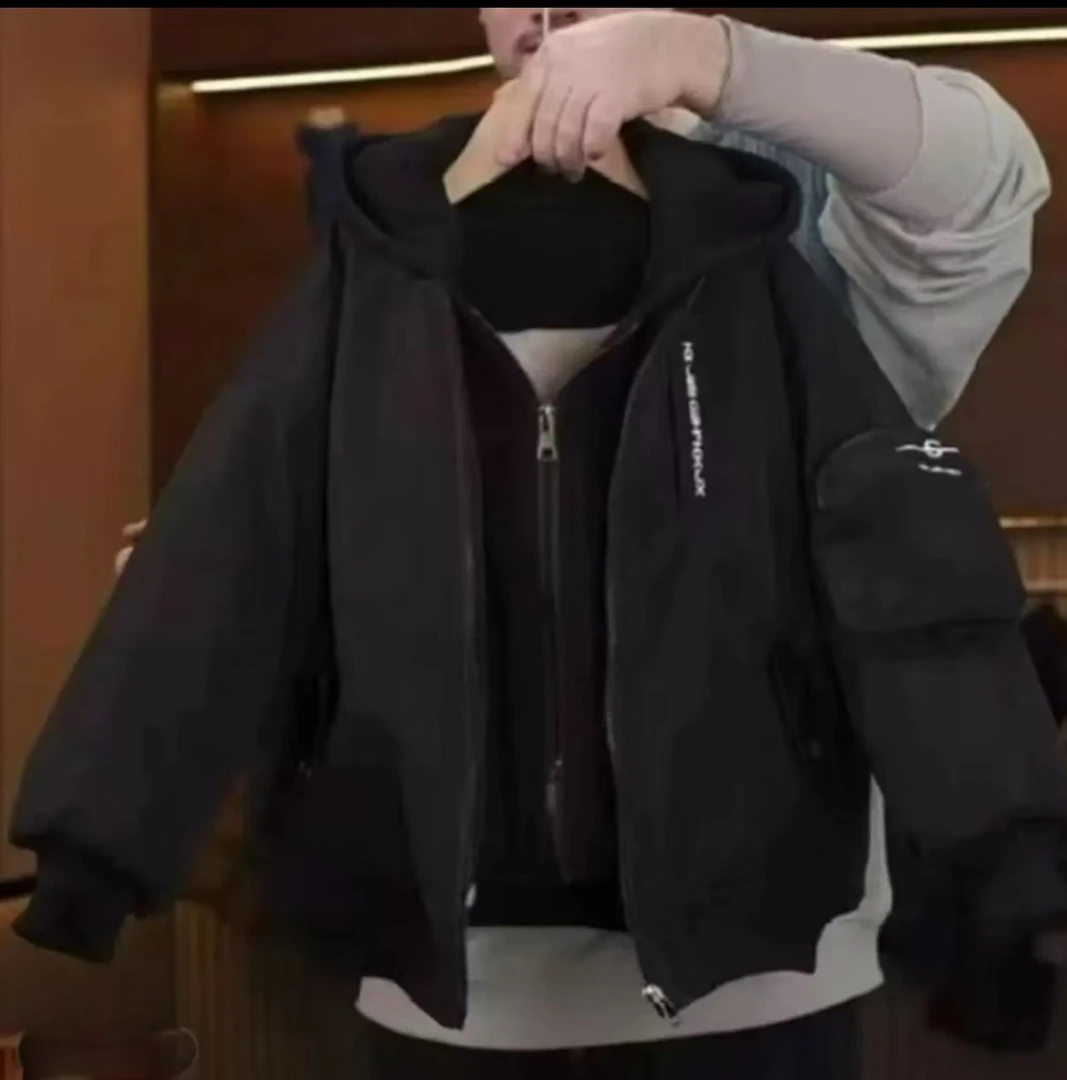 【加绒加厚】男童冬季韩版假两件件卫衣连帽棉服冬季宝宝棉袄超厚实