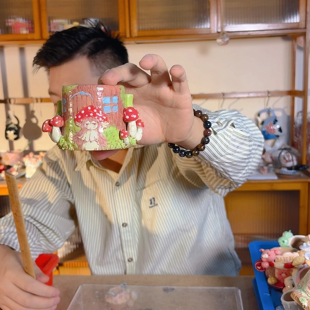 老梧家的手工多肉花盆