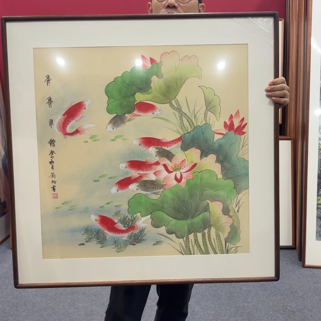 国画带框绘画作品