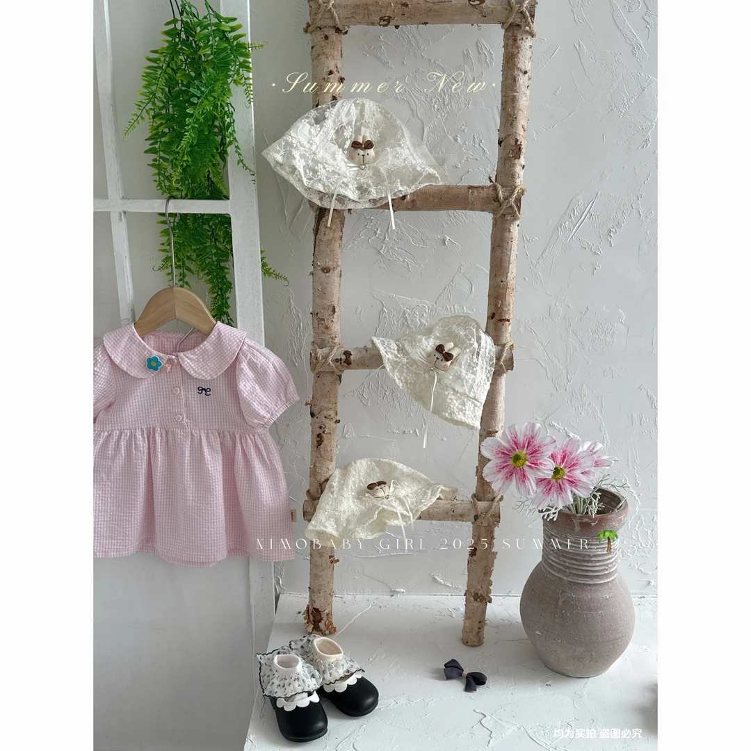 NIMO【钩花帽】韩版夏款宝宝清新遮阳檐百搭时尚户外帽