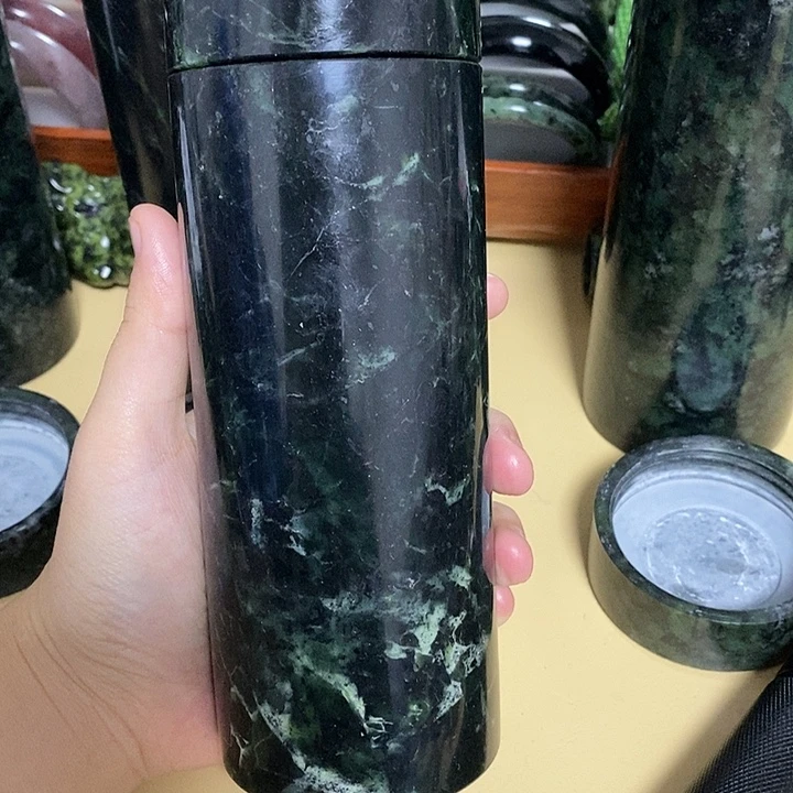 蛇纹石玉未镶嵌高冰水杯