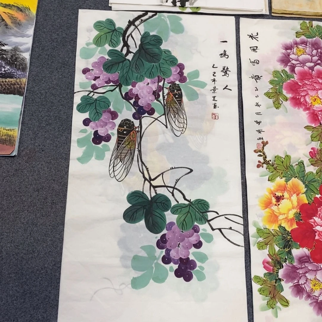 国画尺寸100✖️50精品三尺手绘画