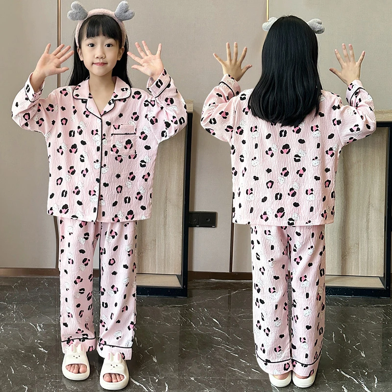 2025新款女童睡衣云朵棉春秋季儿童亲子女孩6-12岁长袖家居服套装