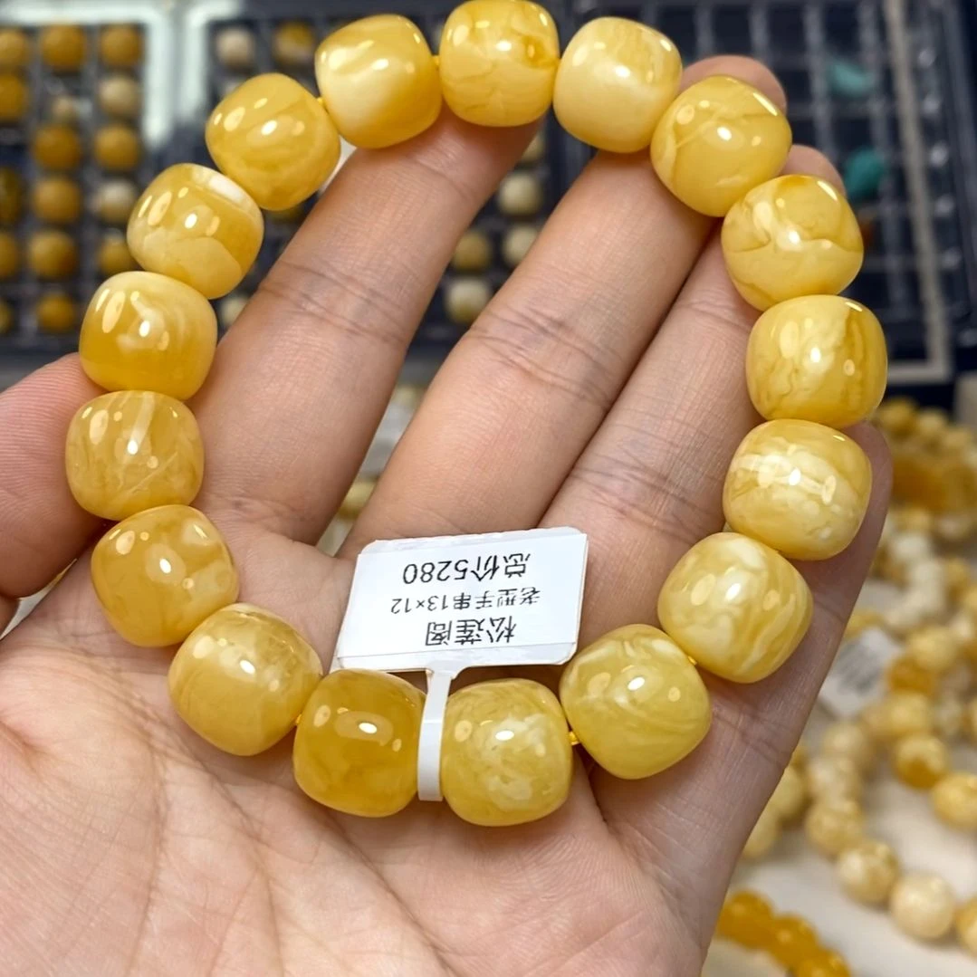 手串琥珀未镶嵌精工老型手串