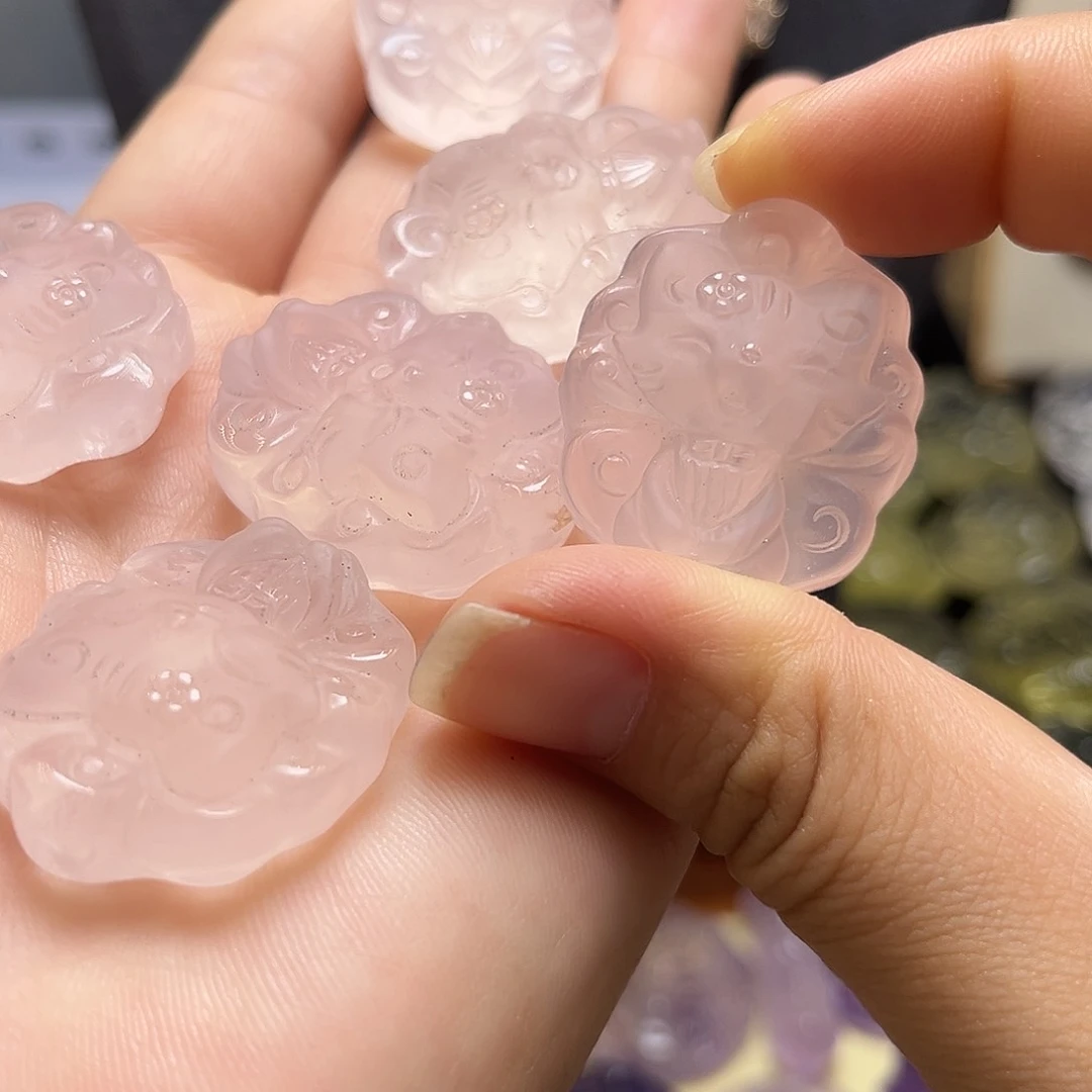 颈饰银S925镶嵌水晶粉水嗷呜43