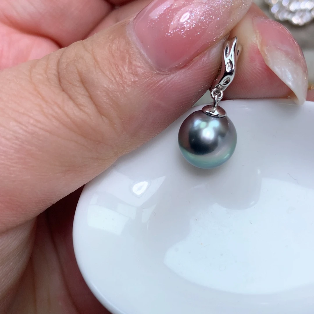 海水珍珠银S925镶嵌颈饰