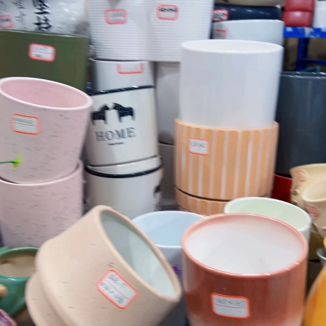 有孔，外贸尾单陶瓷花盆凑单10米包邮