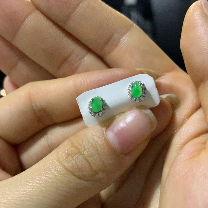 翡翠银S925镶嵌戒指