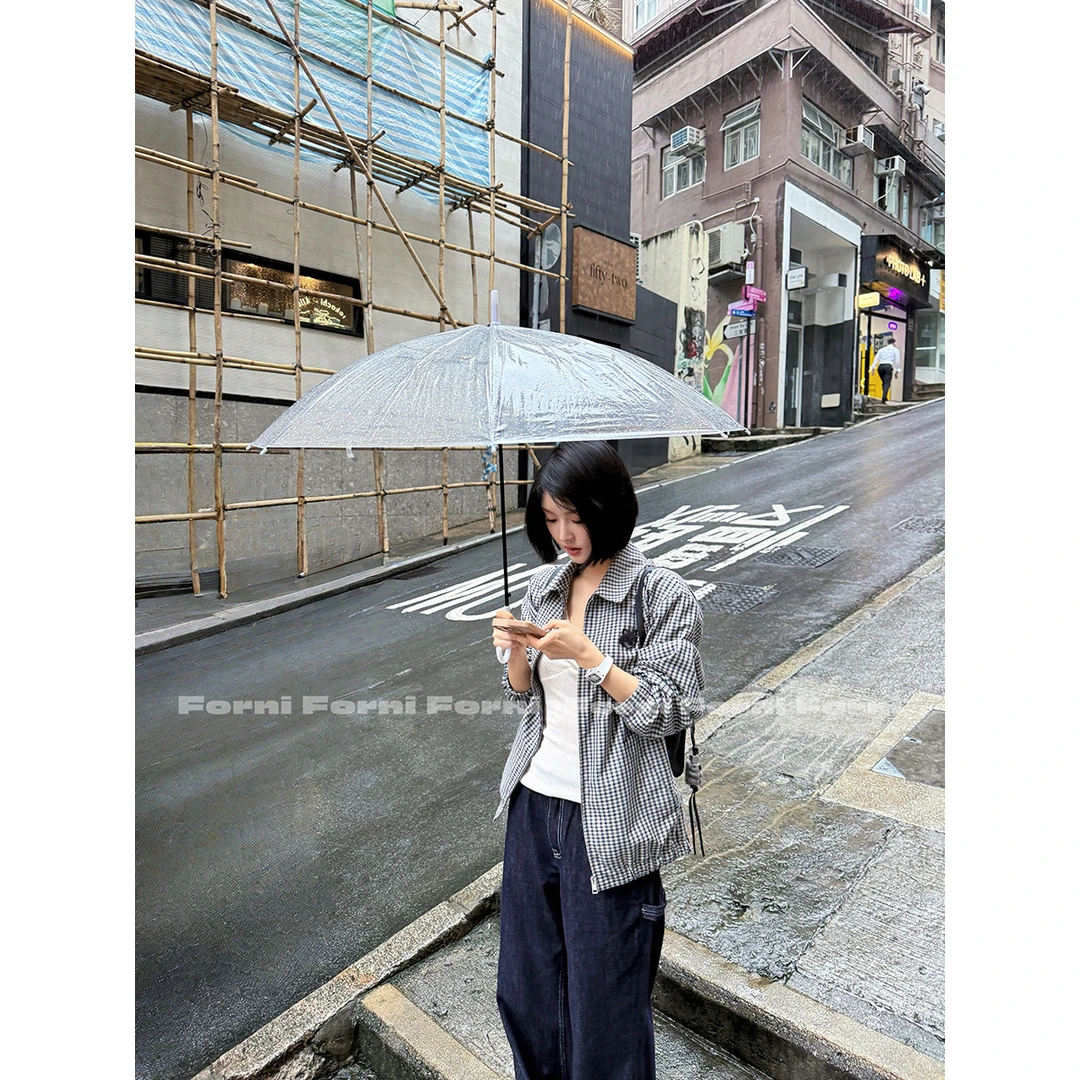 FORNI CE哈灵顿 街头英伦风格纹刺绣拉链廓形宽松夹克外套