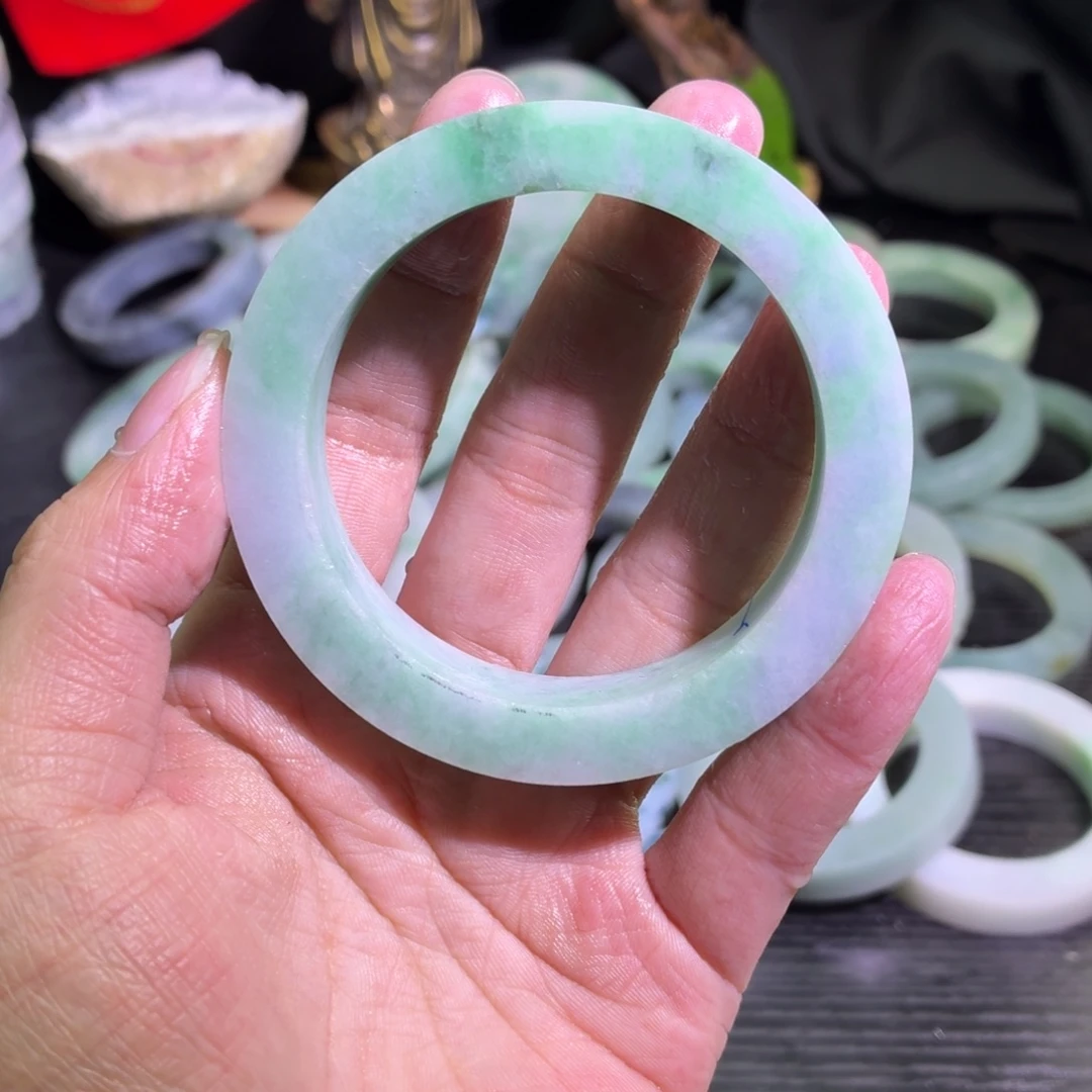 定制翡翠未镶嵌天然翡翠A货毛胚手镯定制